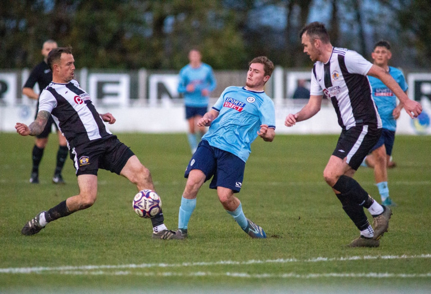 Home draw: Athersley Rec in action against Doncaster City. Picture: Shaun Colborn.