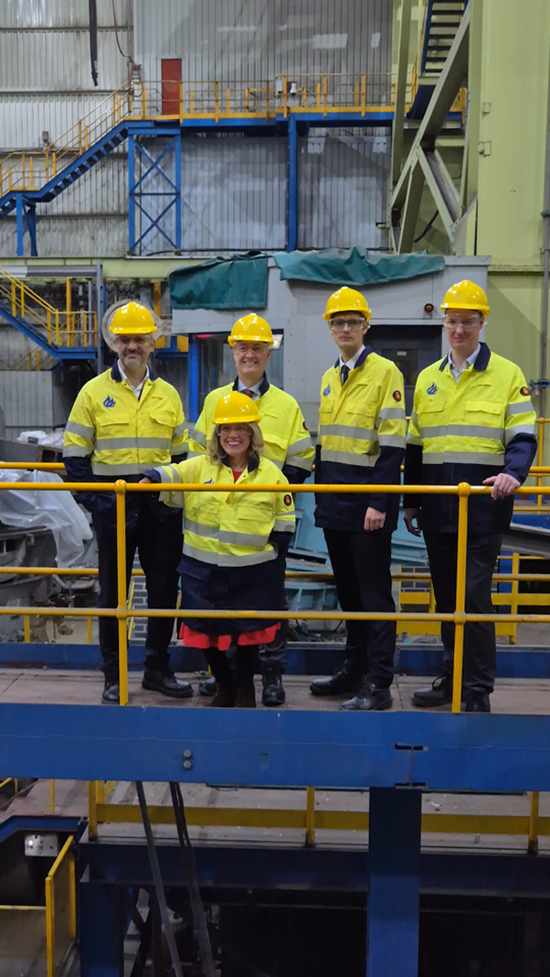 VISIT: Leaders from South Yorkshire and Industry Minister Chris McDonald at Liberty Specialist Steel.