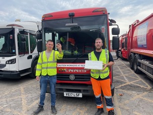 Data collection devices were installed in waste collection vehicles to gather street-level data.