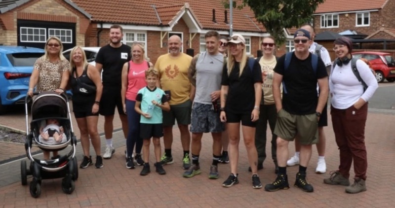 Nathan Cox and supporters who helped raised money for Ricky’s family.