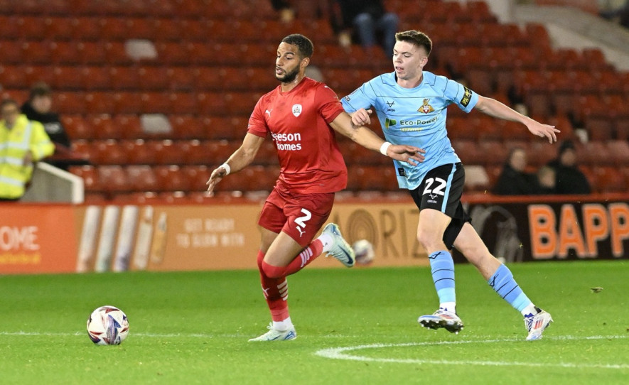 Ex-Donny: Patrick Kelly playing against Barnsley last season.