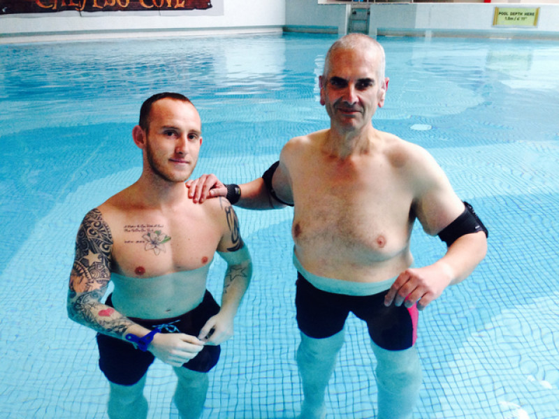 Main image for Huw makes a splash at Hoyland