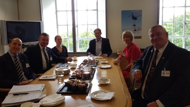 Main image for Defence bosses meet homeless veteran charity volunteers