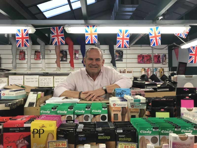 Main image for Tights trader Wayne calls it a day after running up 45 years on the market