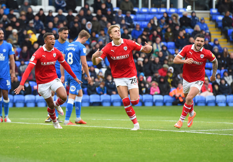 Main image for Potts nets twice as Barnsley thump high-flying Posh 4-0 