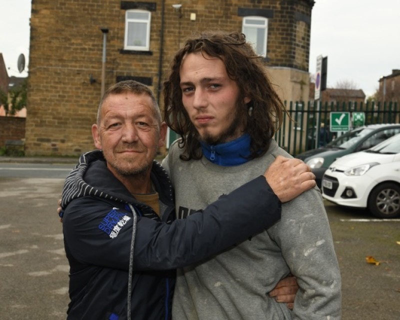 Main image for Father and son move on after life in tent