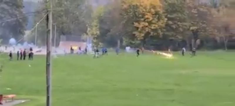 Main image for Youngsters filmed throwing fireworks