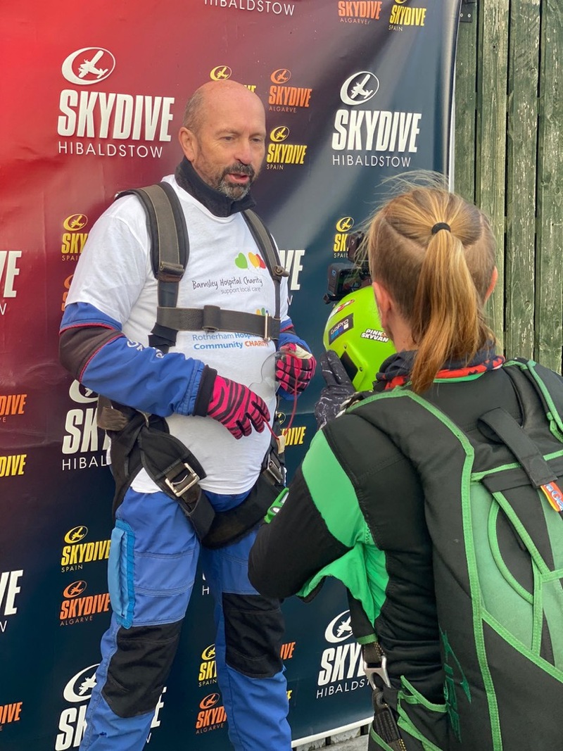 Main image for Hospital boss raises cash via skydive