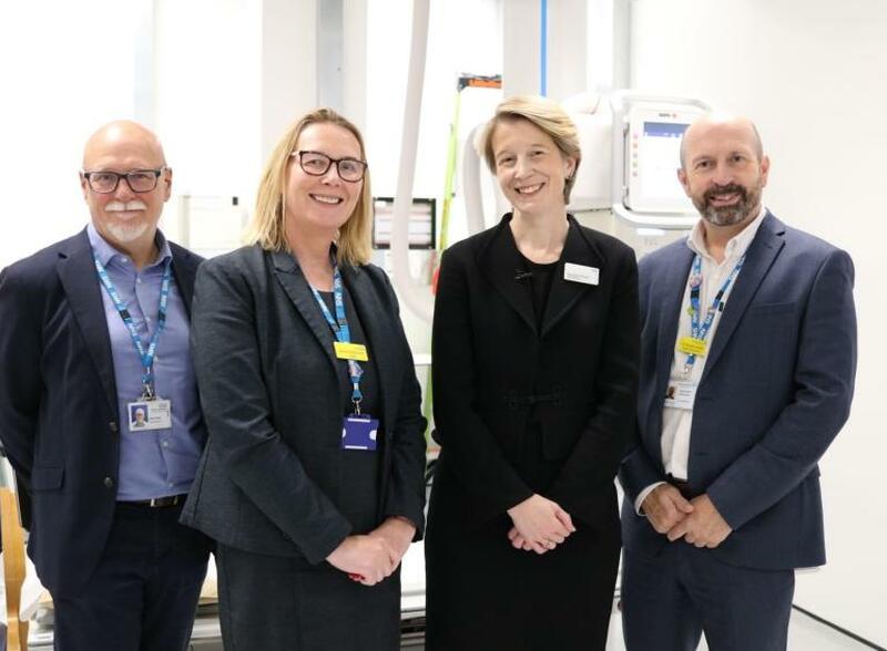 SPECIAL VISIT: NHS chief executive Amanda Pritchard alongside Gavin Boyle and Dr Richard Jenkins.