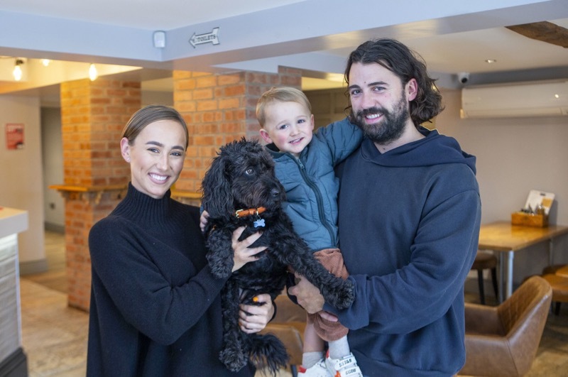 Will Rodgers and partner Georgia Harrison who have set up a fund raising challenge to walk 100 miles throughout October. Picture Shaun Colborn PD092575