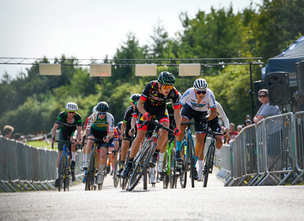 GOALS: Oliver Akers leading rhe race.