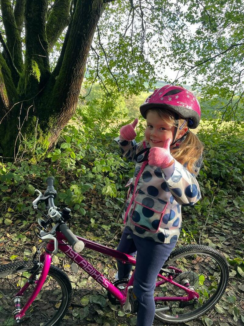 Isla Robertson on the Trans Pennine Trail last Sunday.
