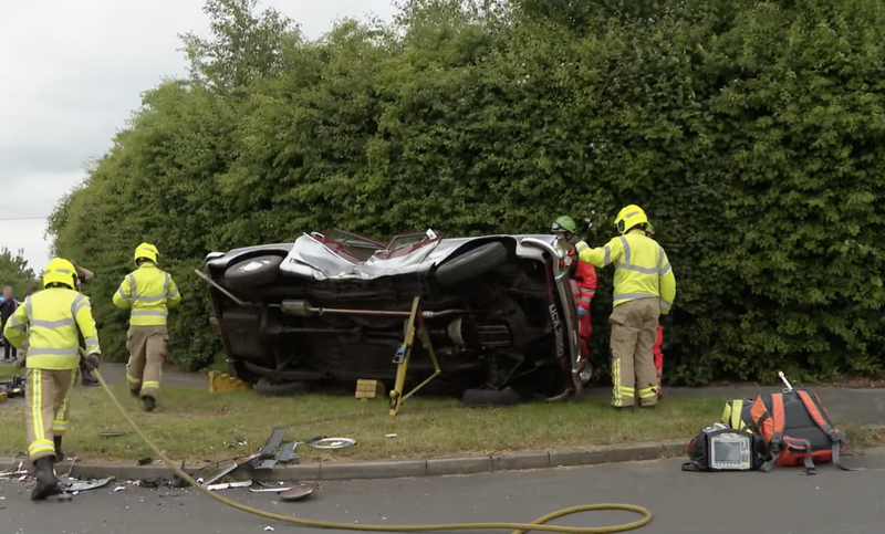 DEVASTATING: The scene of the collision.