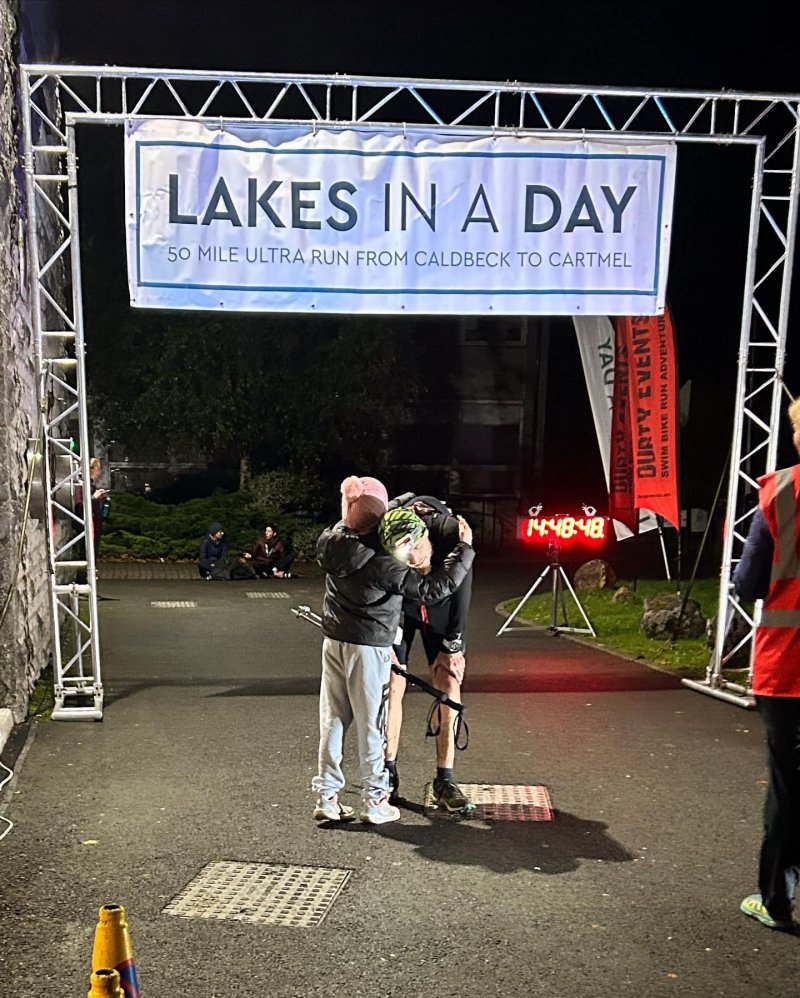 Main image for Briscoe and Hatfield battle high winds and thigh-water in 50-mile race