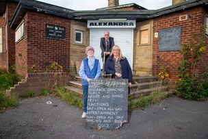 END OF AN ERA: Councillors Makinson, Webster and McCarthy outside the club.