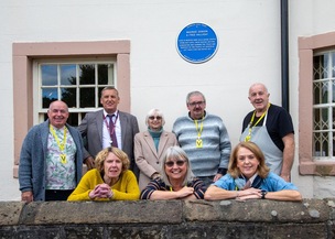 BLUE PLAQUE: Finally the Civic Trust blue plaque has been installed. Picture Shaun Colborn PD094543