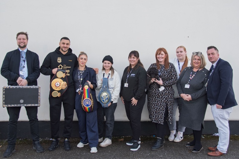 SPECIAL VISIT: Callum Simpson at Barnsley College.