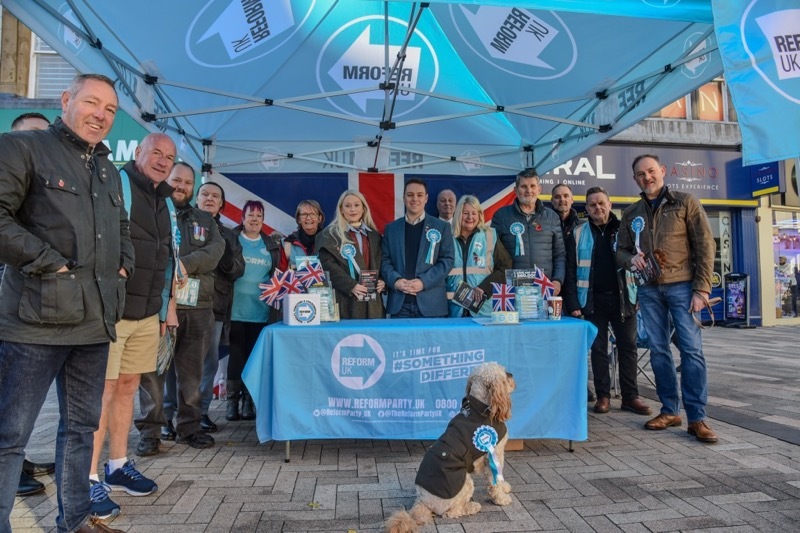 MEETING: Reform UK say their stall in the town centre on Saturday was a success.