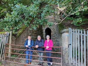 PLANS: Couns Phil Lofts and Jo Newing with campaigner Brandon Green.