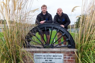Andrew Clayton and Billy Addy who are launching the pits to pitches at Dodworth
