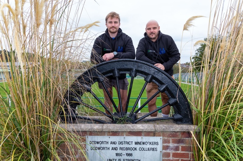 Andrew Clayton and Billy Addy who are launching the pits to pitches at Dodworth