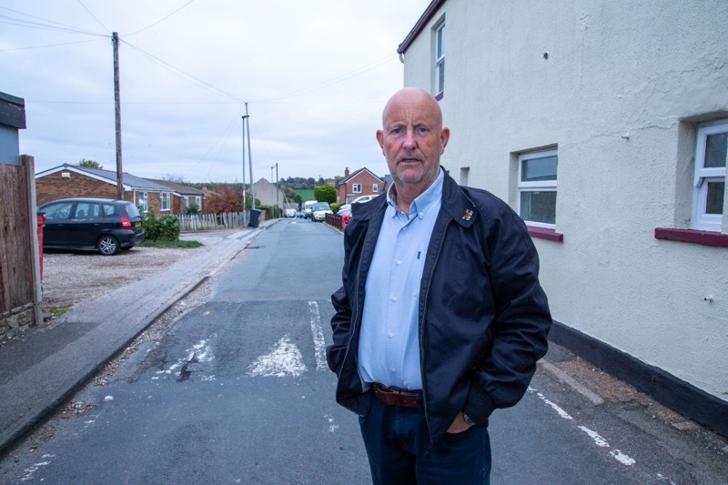 Coun Andy Wray on Queen Street Hoyland Common. Picture Shaun Colborn PD094552