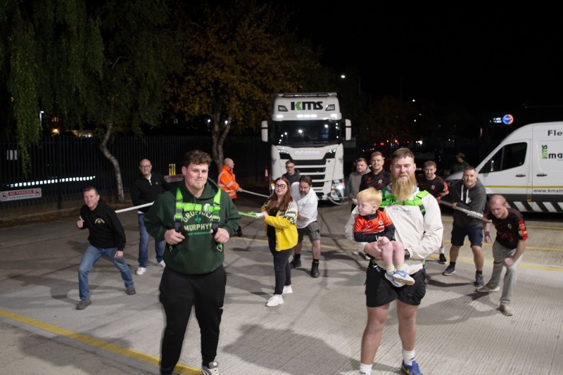 Main image for Team put their backs into gruelling truck pull