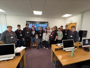 SPECIAL VISIT: Ron Block with the students.