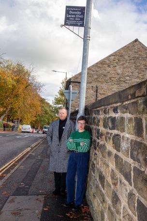 Christmas lights face red tape: Penistone Mayor Hannah Kitching along with Town Clark Nigel Bailey. Picture Shaun Colborn PD094579