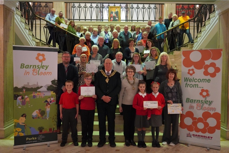 IN BLOOM: This year’s winners were invited to Barnsley Town Hall.