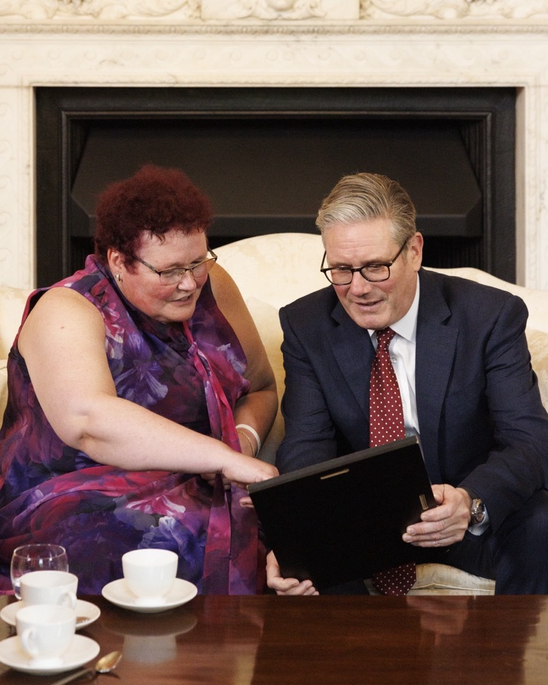 MOMENT IN HISTORY: Claire Throssell met Prime Minister Sir Keir Starmer this week.