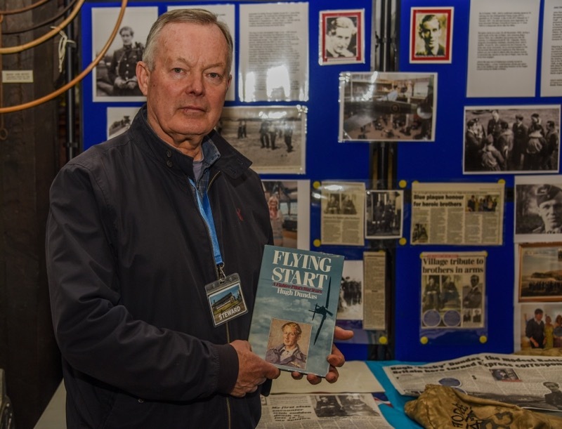 REMEMBERED: Stephen Ayre with the display at Cawthorne Museum. Picture: Andrew Copley.