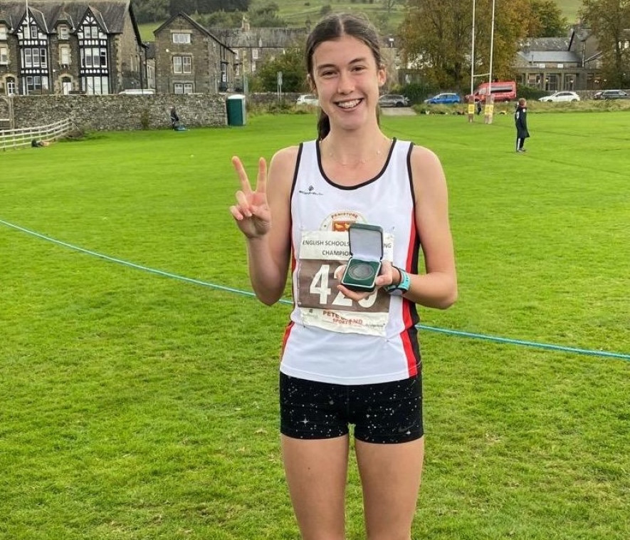 Main image for Graihagh takes silver at English Schools Fell Championships