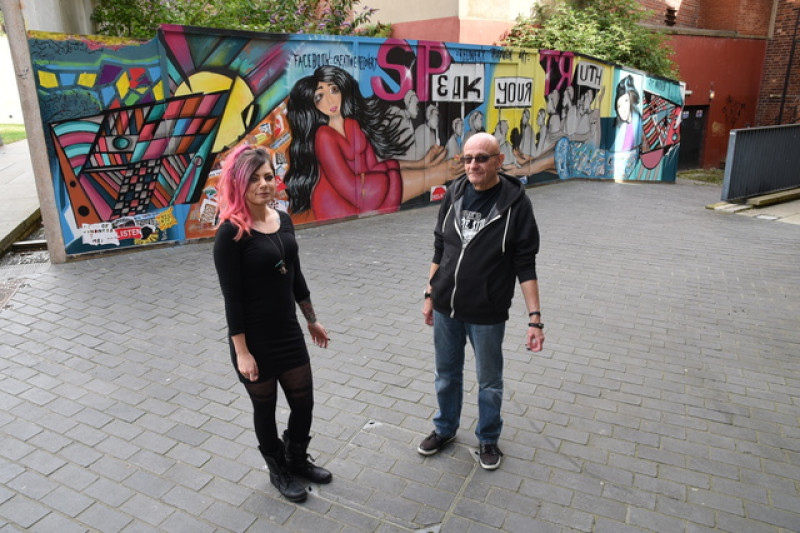 Main image for Stunning mural appears on town centre hoardings