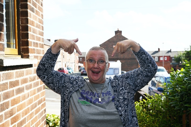 Main image for Justine braves the shave for charity