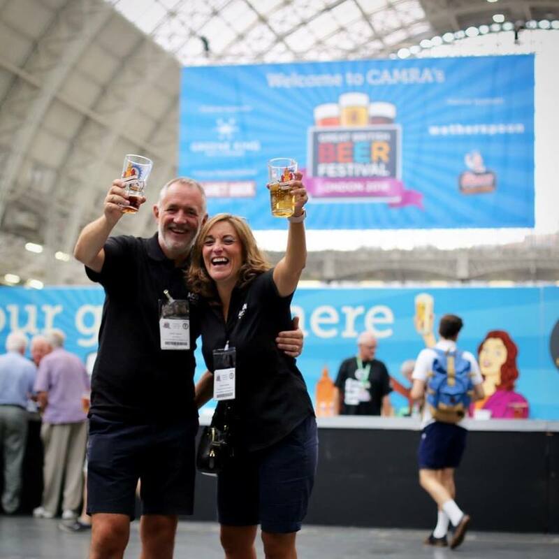 RAISING A GLASS: Dave and Christy Hughes.