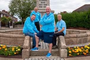 Hoyland Memorial volunteers, Gary Moore, Phil.Hickling ,Clive Wood, and Douggie Parkin