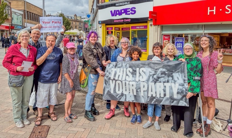 YOUR PARTY: The Barnsley branch hosted their first stall in the town centre. Picture: Andrew Copley.