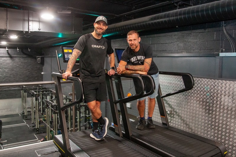 THREE PEAKS: Training in progress for Daniel Staves and Lee Hatfield.