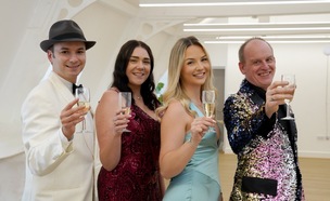 CELEBRATIONS: Barnsley Civic’s Ralph Parmar, Alexa Kendall, Terri Bullivant and Dan Winder. Picture: Scott Firth.