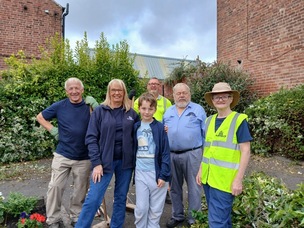 CLEAN UP: Volunteers and councillors tackled areas of Royston earlier this week.