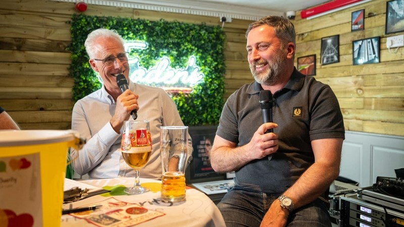 SKYDIVE: Mick McCarthy and Nicky Eaden.