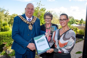 OASIS IN HOYLAND: A garden in Hoyland that can only be described as truly amazing has won this years Barnsley’s best garden competition organised by the Chronicle and judge by the public, and the Mayor and Mayoress were on hand to make the award to the overwhelmed and proud owner Edit Simonics, a labour of love over four years has delivered this stunning garden in Hoyland. Picture Shaun Colborn PD094441