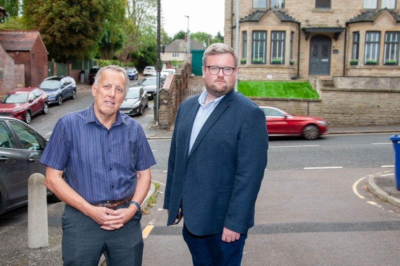 Parking Wars: School parking outside a busy Wombwell  primary school, is set to be patrolled by police according to Coun James Higgingbottom and Coun Robert Frost to fight off parking issues. Picture Shaun Colborn PD094464