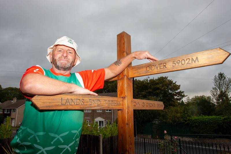 Jim Morton has just six  more miles to walk to complete his mammoth 10,000 mile walk. Picture Shaun Colborn PD094453