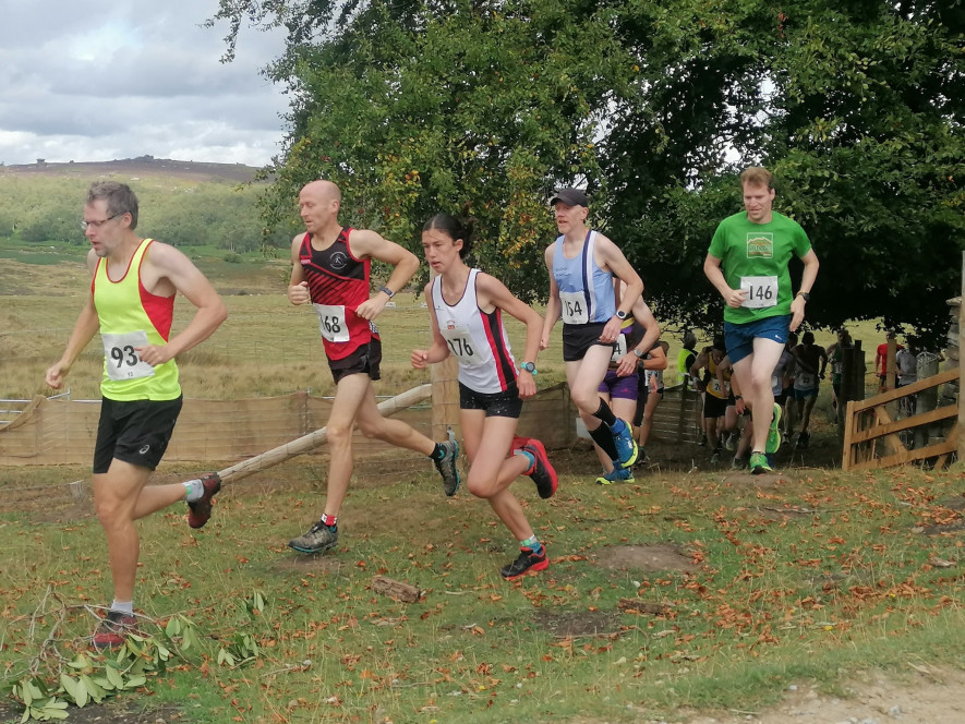 Graihagh Turner at Longshaw Sheepdog Trials Fell Race.
