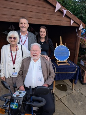 UNVEILING: The plaque was unveiled on Friday. Pictured are Geoff Hutchinson, Couns Kevin Osborne and Pauline Markham and MP Stephanie Peacock.