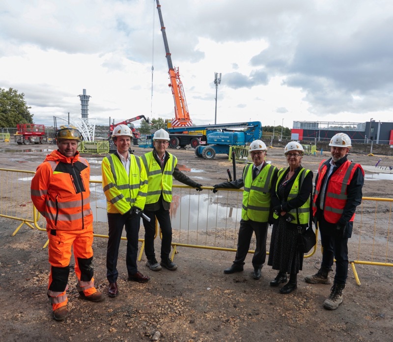 LIFT OFF: The Seam’s striking new ‘Yorkshire Roses’ arrived at the site this week. Picture: Seth Rose.