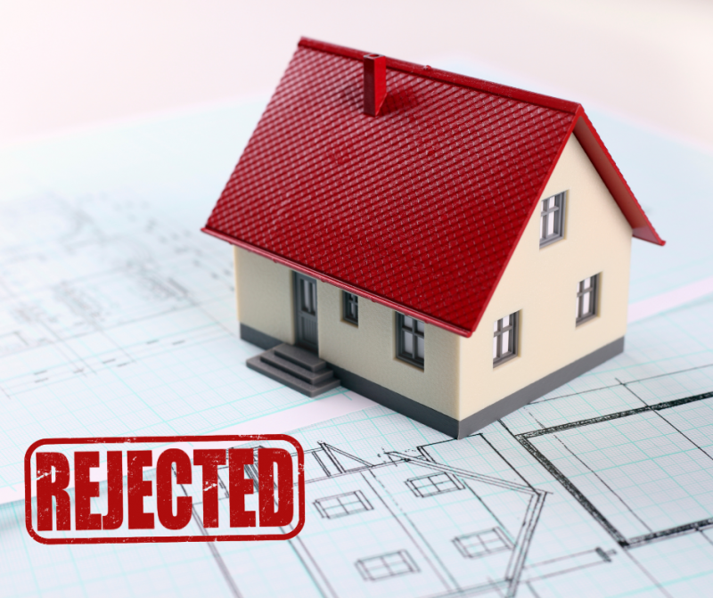 Rejected Planning, Housing, Extension, Building Plans Stock Image