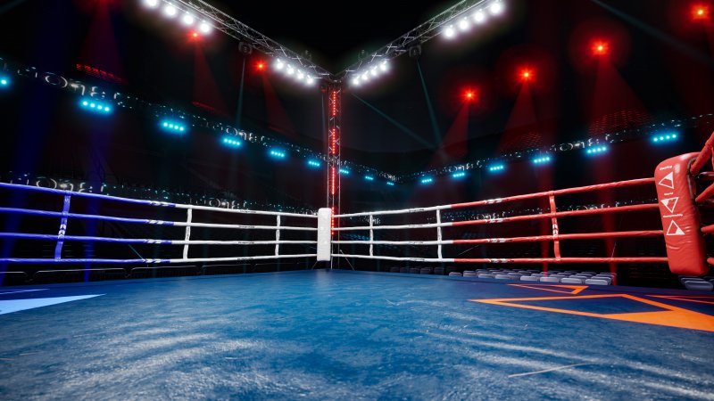 Empty boxing ring Stock Image